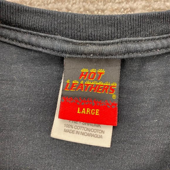 Biker Shirt Men Large L Black Hi-per Cycle Edmonton AB Eagle Skull Motorcycles - Picture 5 of 11